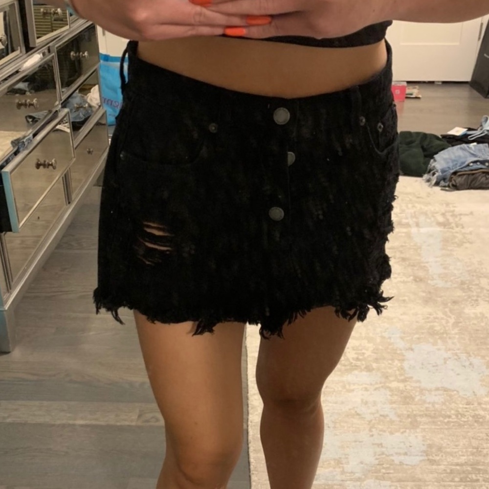 LF Carmar black mini skirt